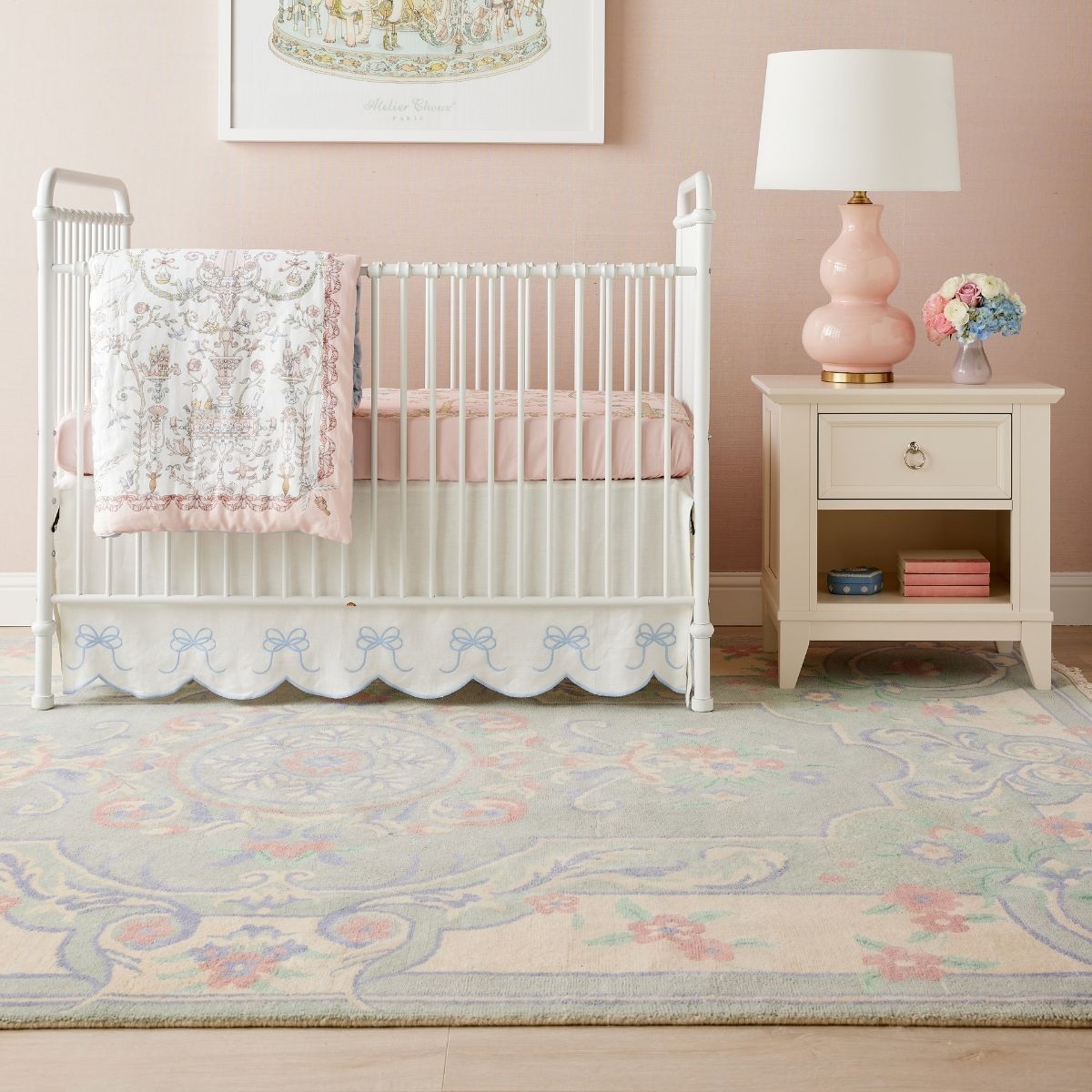 Crib skirt for crib with drawer sale