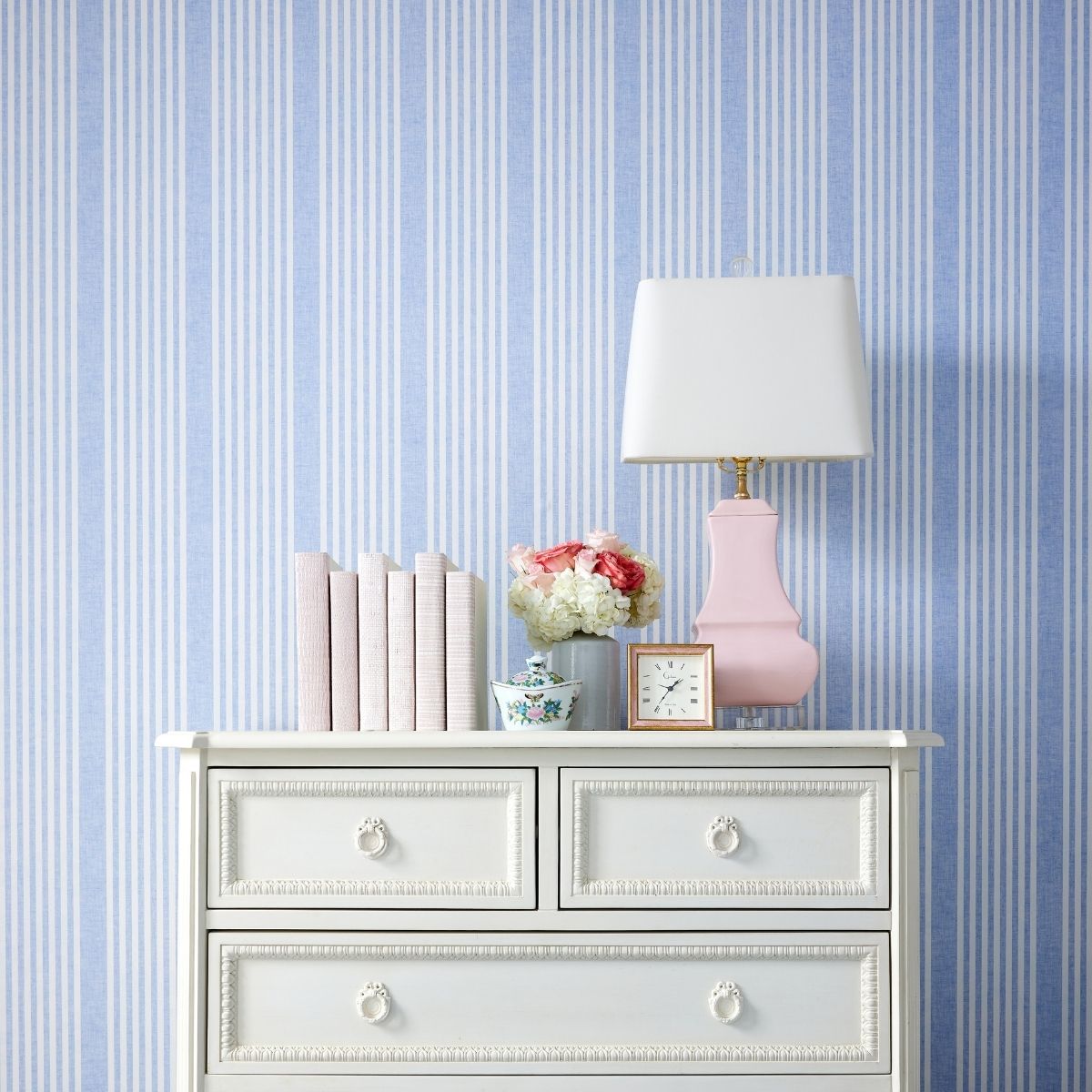 French Linen Stripe Wallpaper