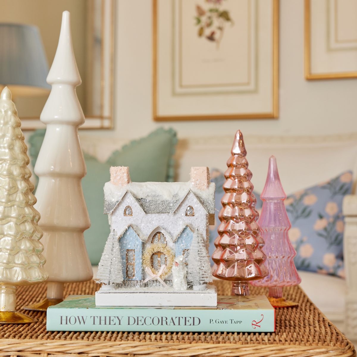 Neutral Glowing Glass Tree Set of 5 - Caitlin Wilson Design