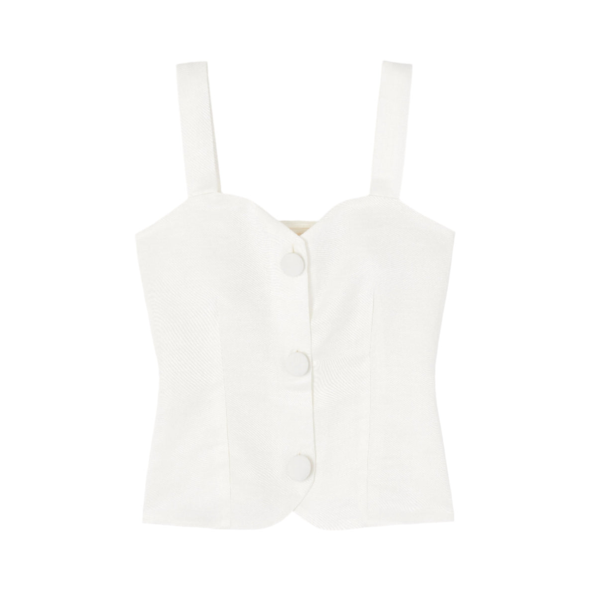 Textured Dora Top in White - Caitlin Wilson Design