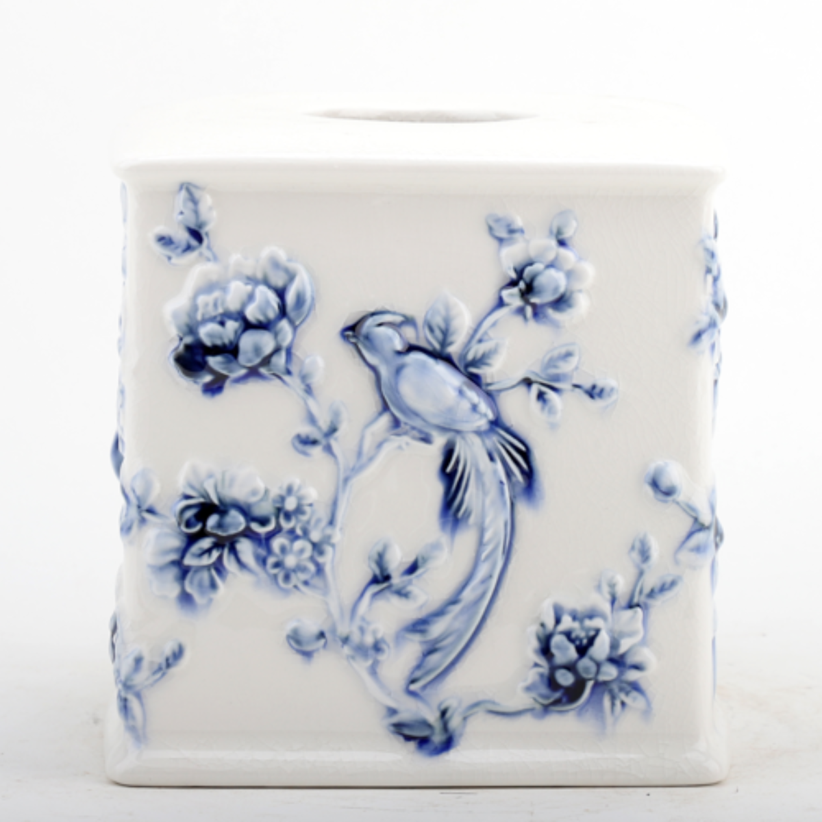 Chinoiserie Tissue Holder - Blue - Caitlin Wilson Design