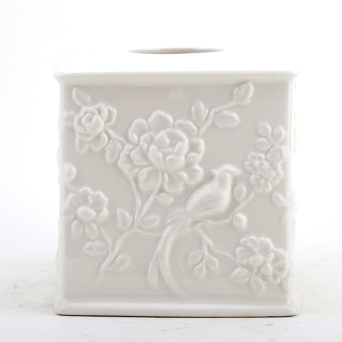 Chinoiserie Tissue Holder - White - Caitlin Wilson Design