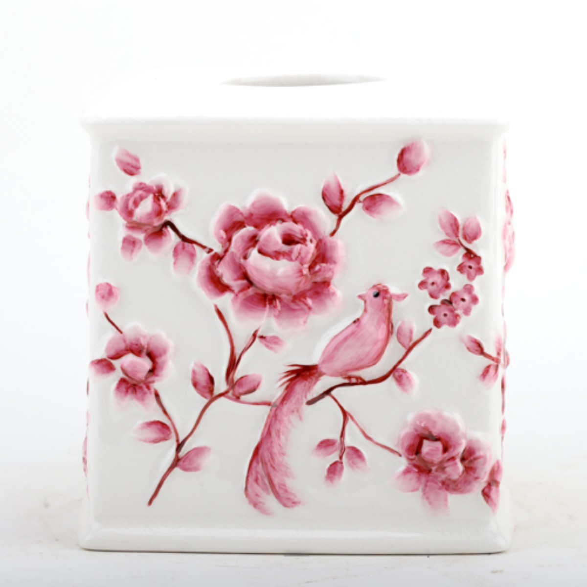 Chinoiserie Tissue Holder - Pink - Caitlin Wilson Design