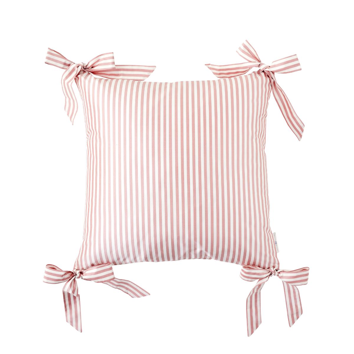 Noelle Bow Pillow Cover in Blush