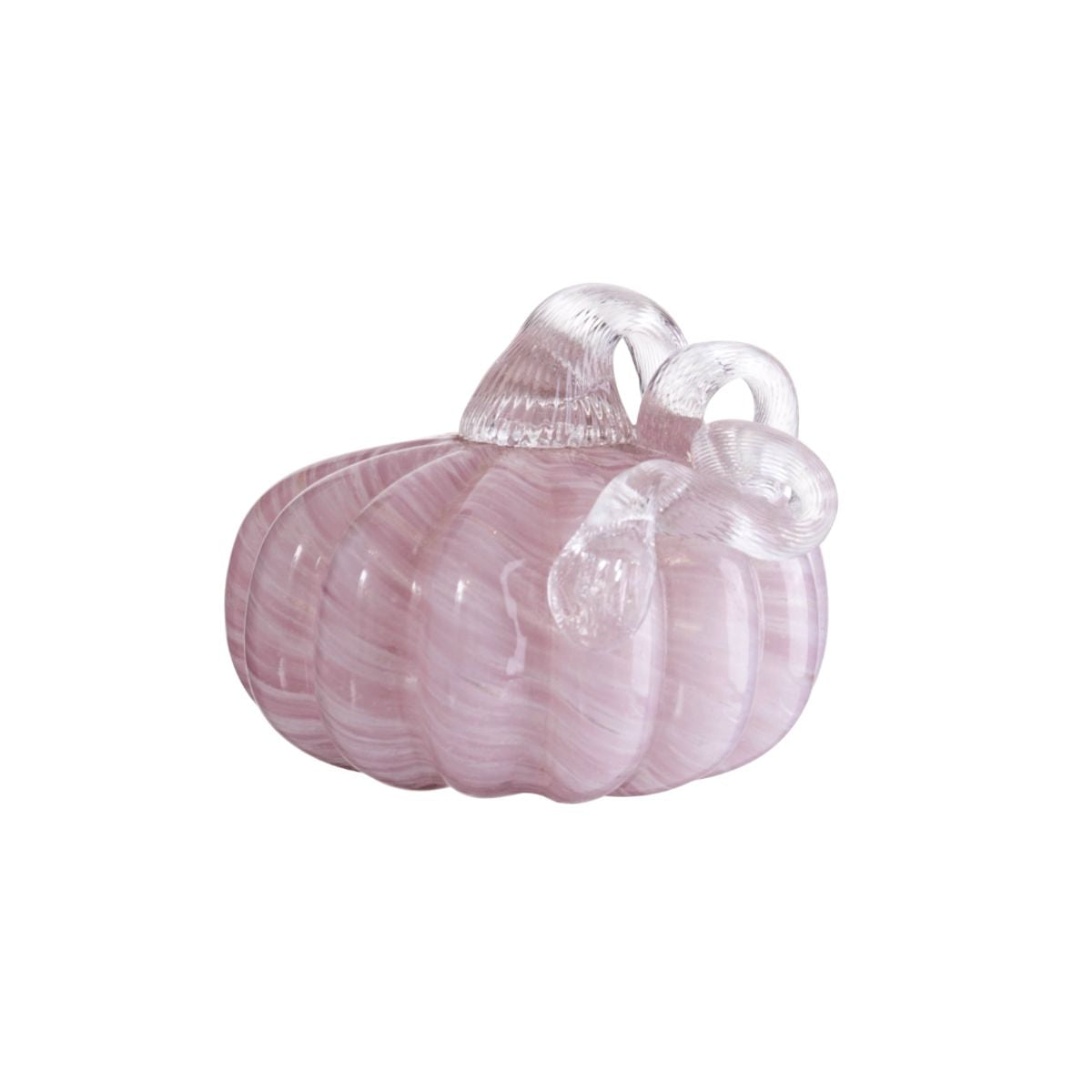 Small Blush Glass Pumpkin
