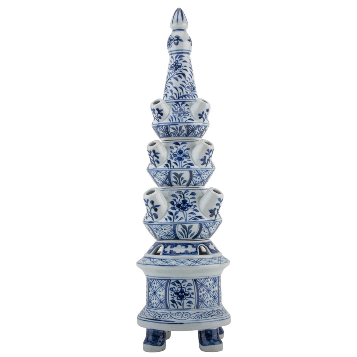 Blue Delft Tulip Tower Vase - Caitlin Wilson Design