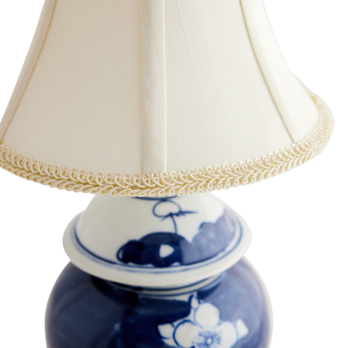 Navy Floral Mini Temple Jar Lamp - Caitlin Wilson Designs