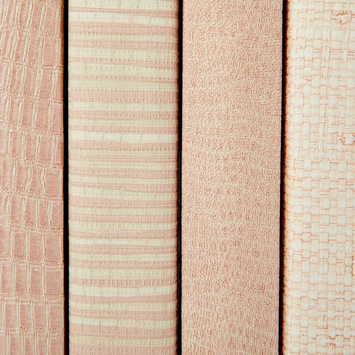 Blush Grasscloth Decorative Book Set