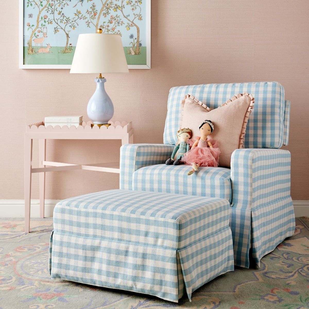 Ruffle Lamp in Hyacinth