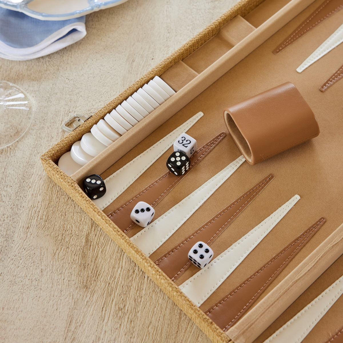 Grasscloth Backgammon Board - Caitlin Wilson Designs