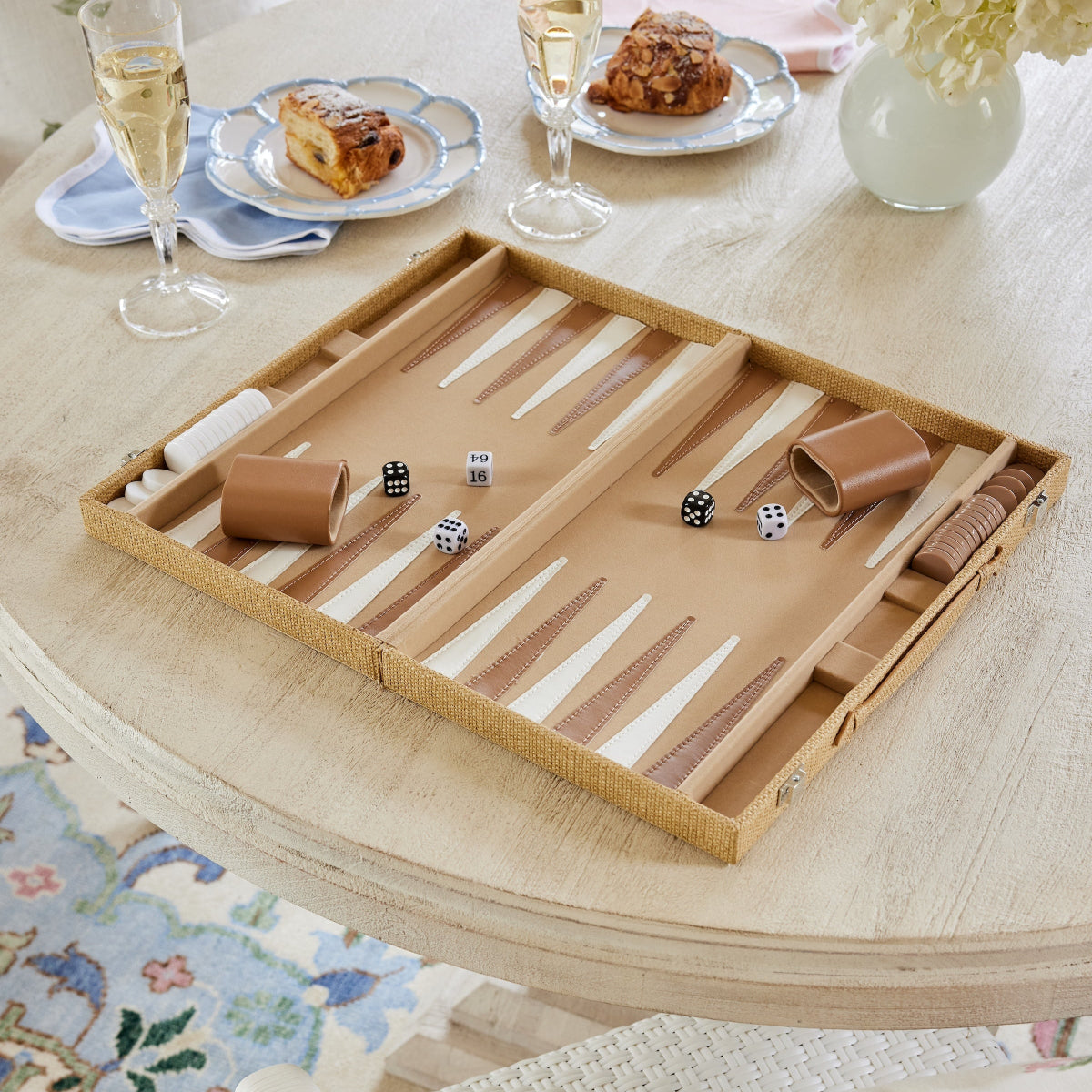Grasscloth Backgammon Board - Caitlin Wilson Designs