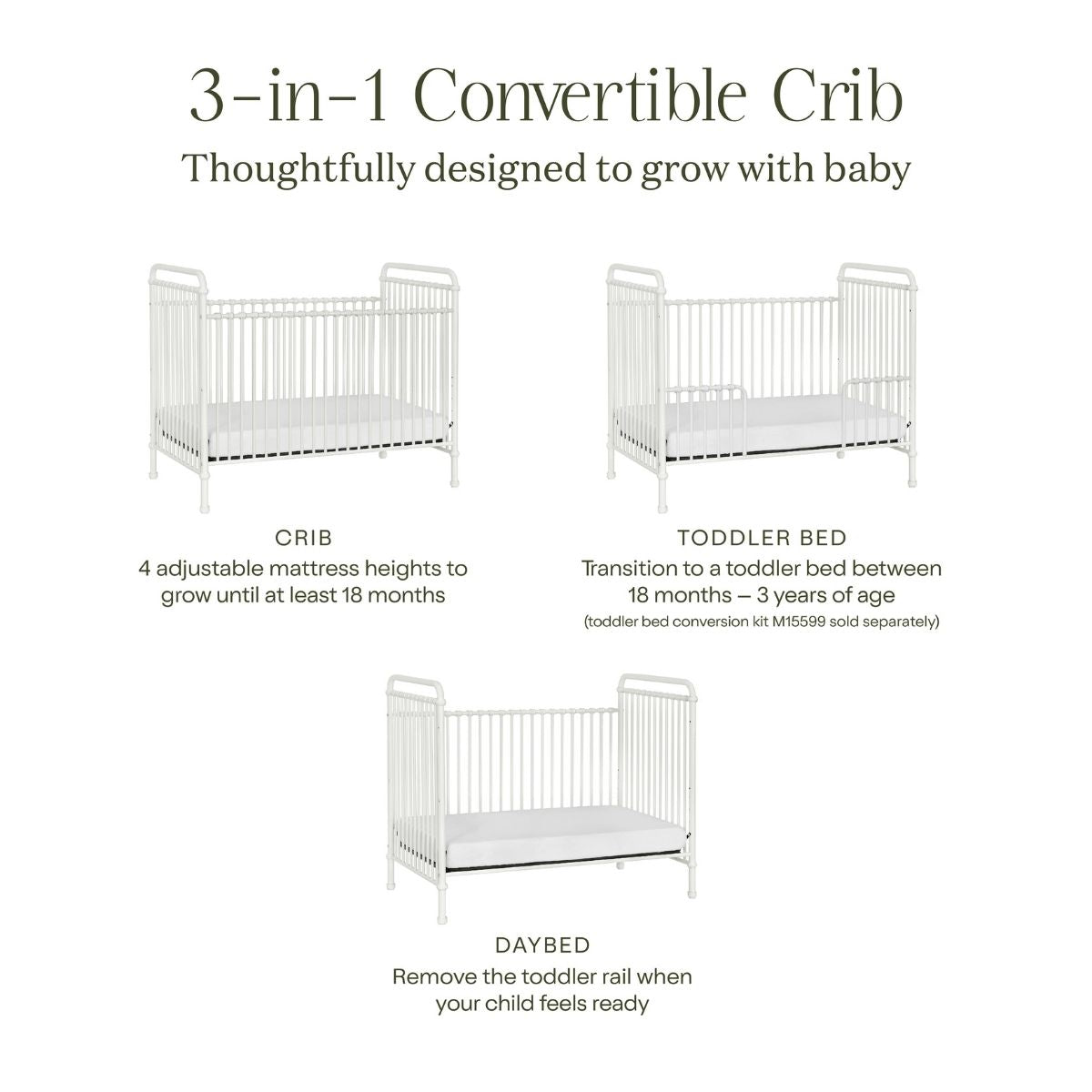 Abigail 3-in-1 Convertible Crib