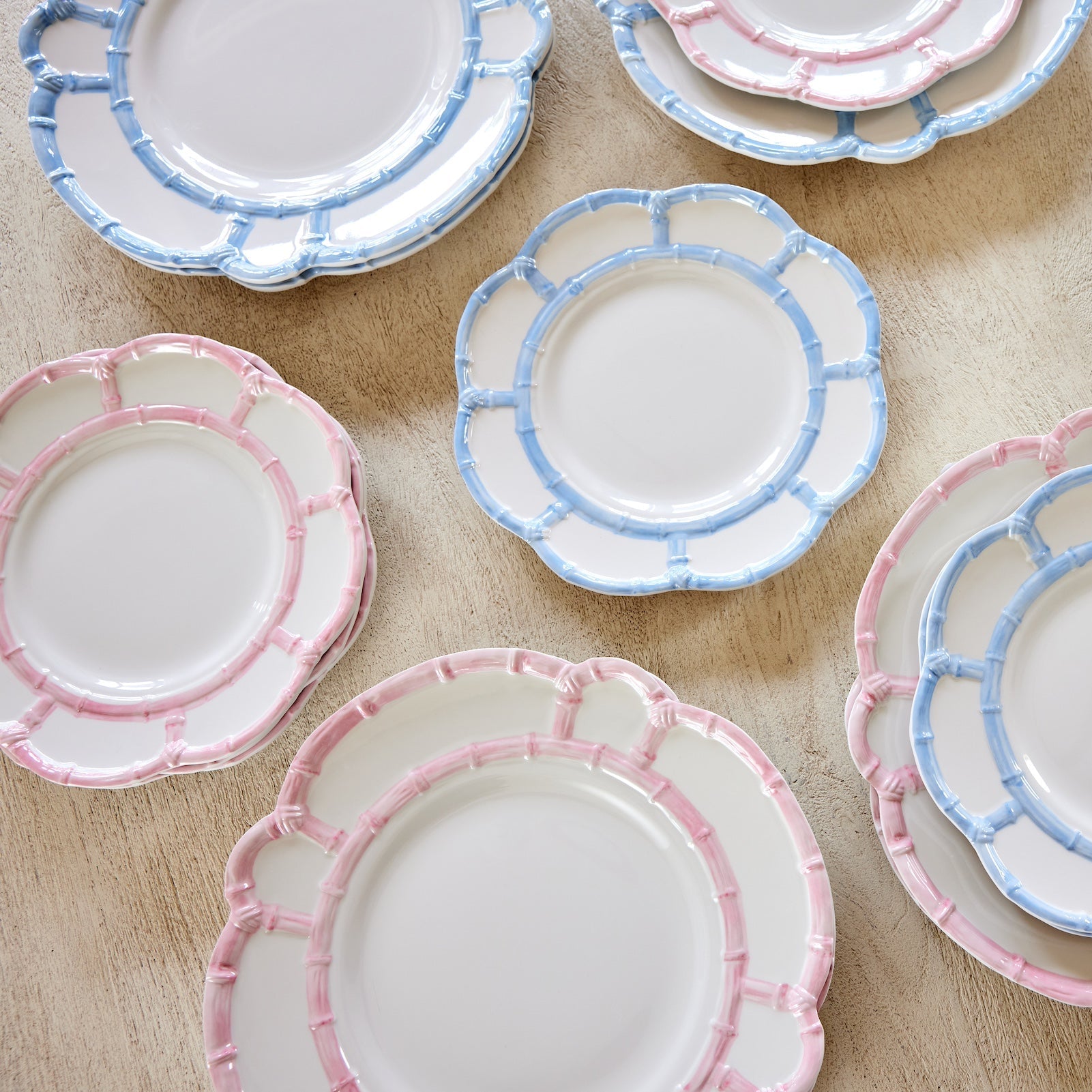 Bamboo Trim Dessert Plate, Set of 4 - Caitlin Wilson Design