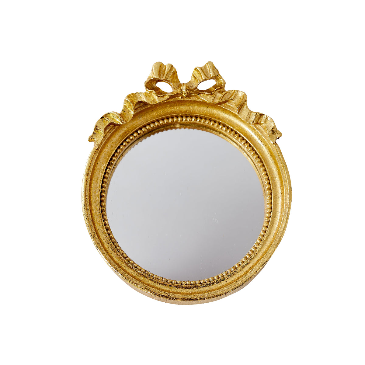 Mirrored Ring Dish in Gold with Bow - Caitlin Wilson Designs