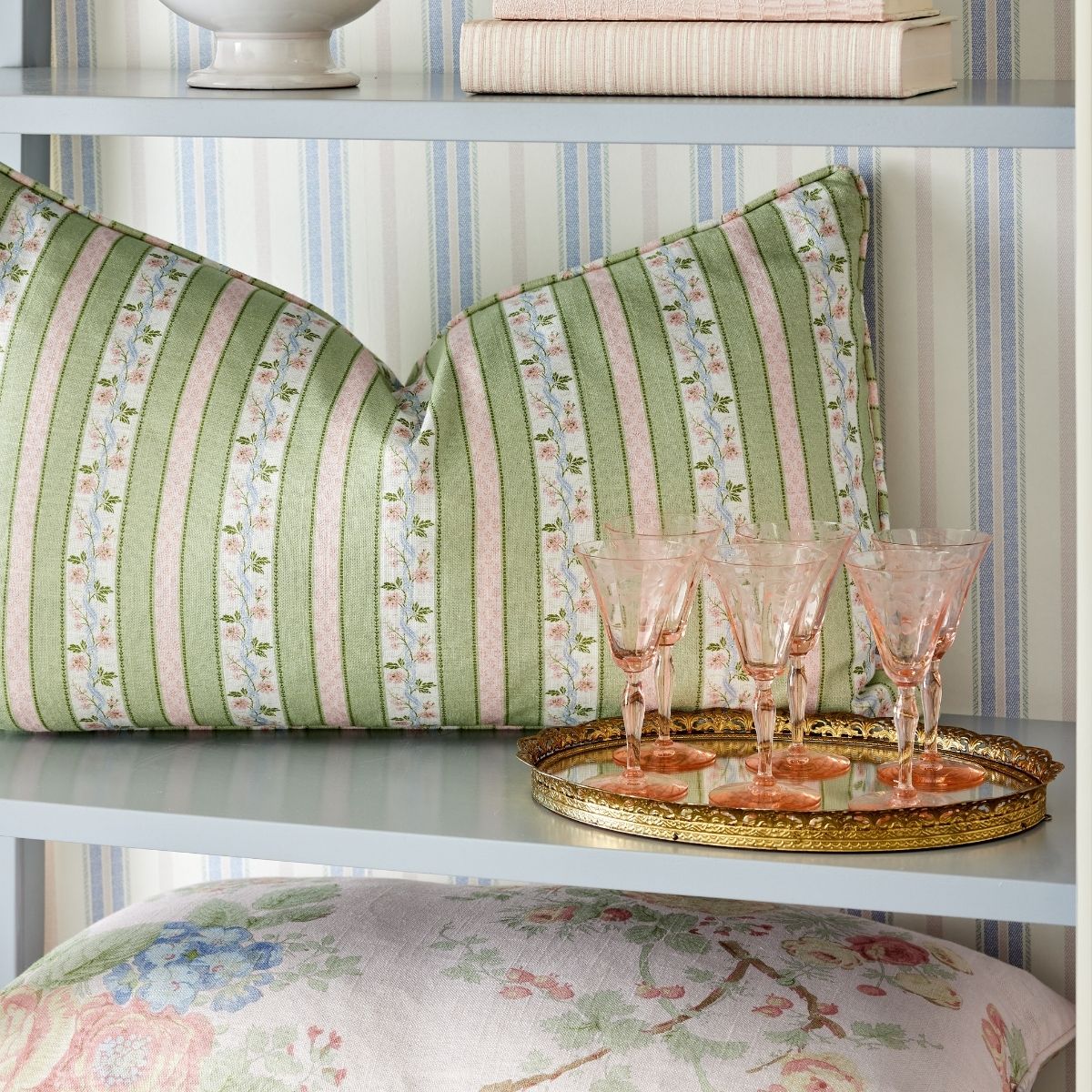 Isabelle in Green Pillow Cover