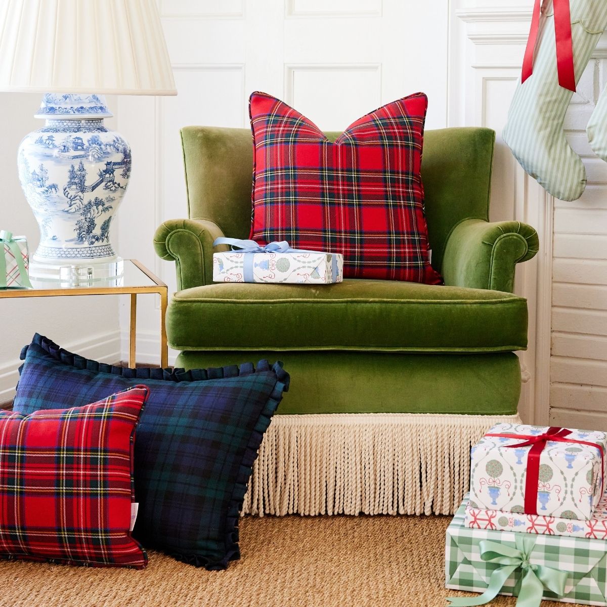 Blackwatch Box Pleat Pillow Cover