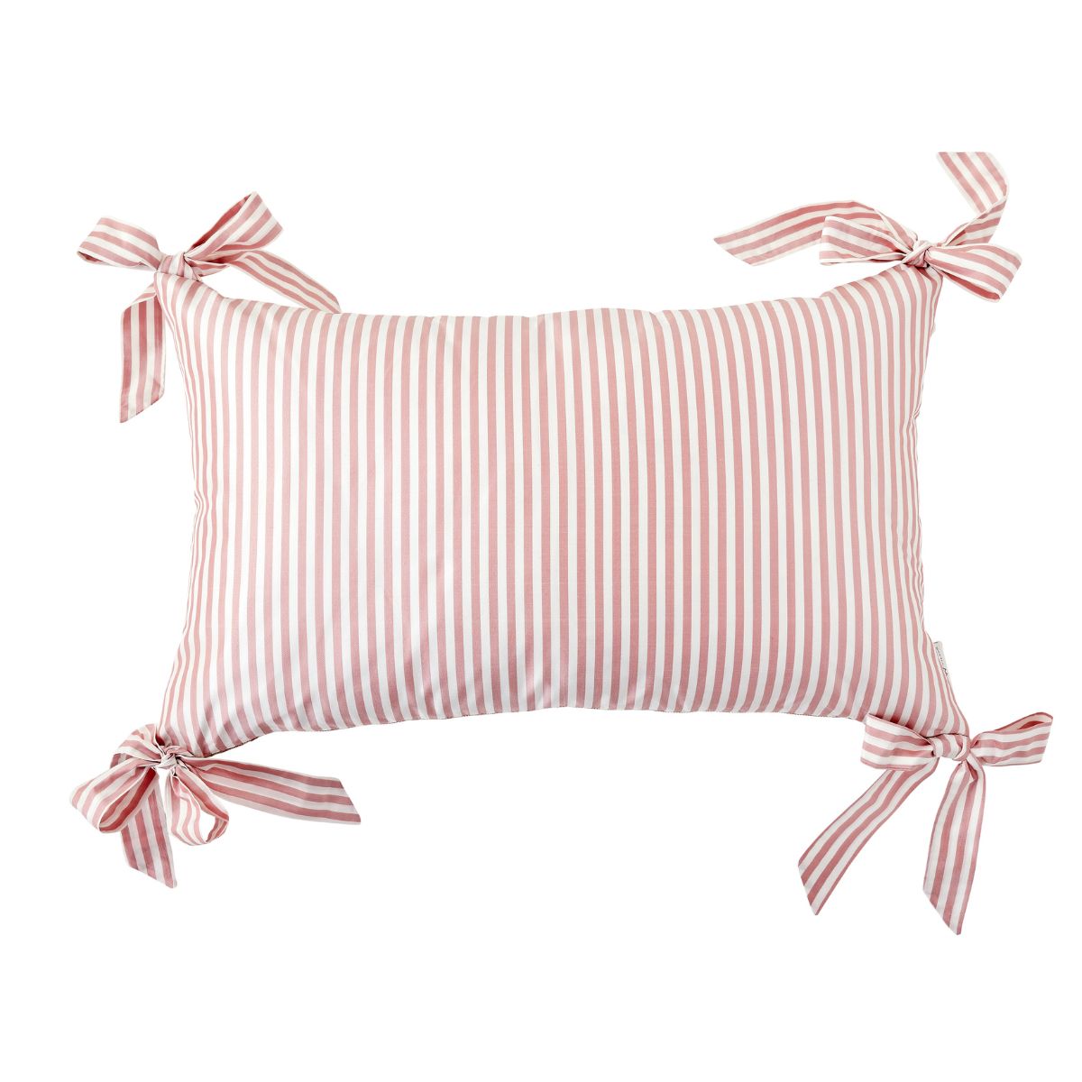 Noelle Bow Pillow in Blush