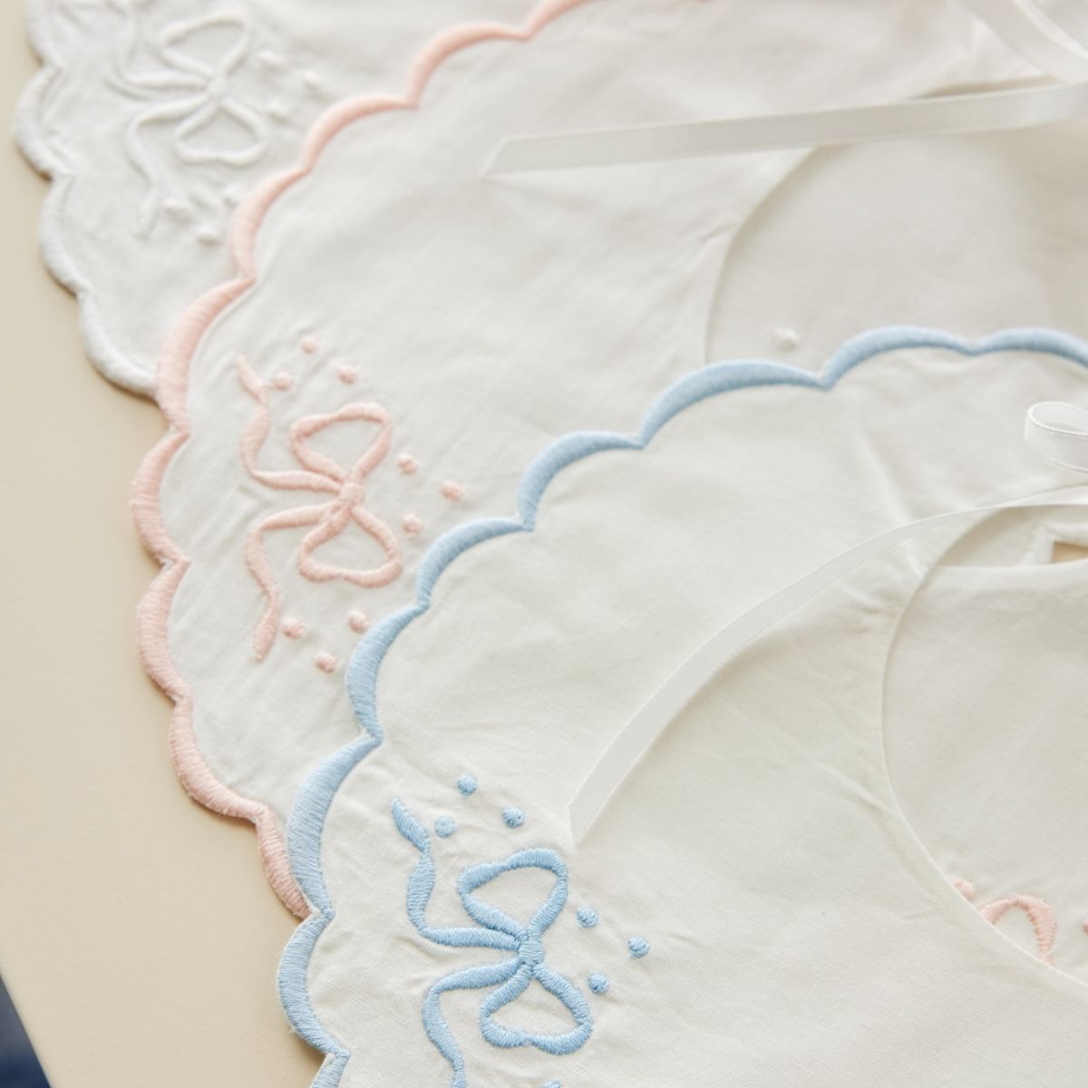 Bows & Dots Bib in Blue