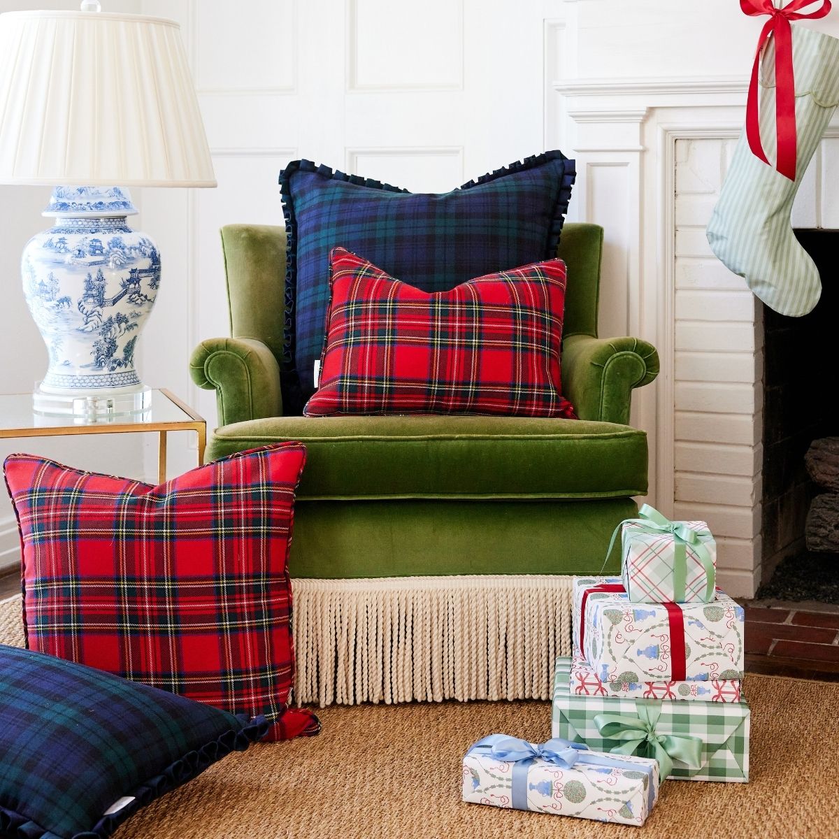 Blackwatch Box Pleat Pillow Cover