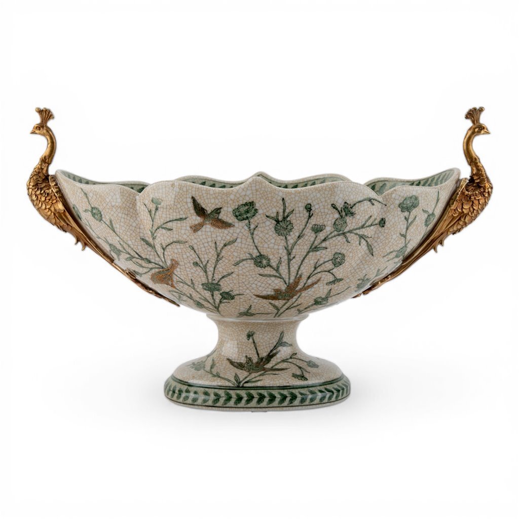 Garden Crest Porcelain Compote - Caitlin Wilson Design