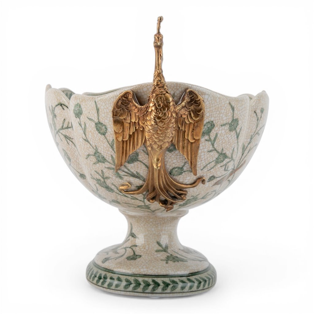 Garden Crest Porcelain Compote - Caitlin Wilson Design