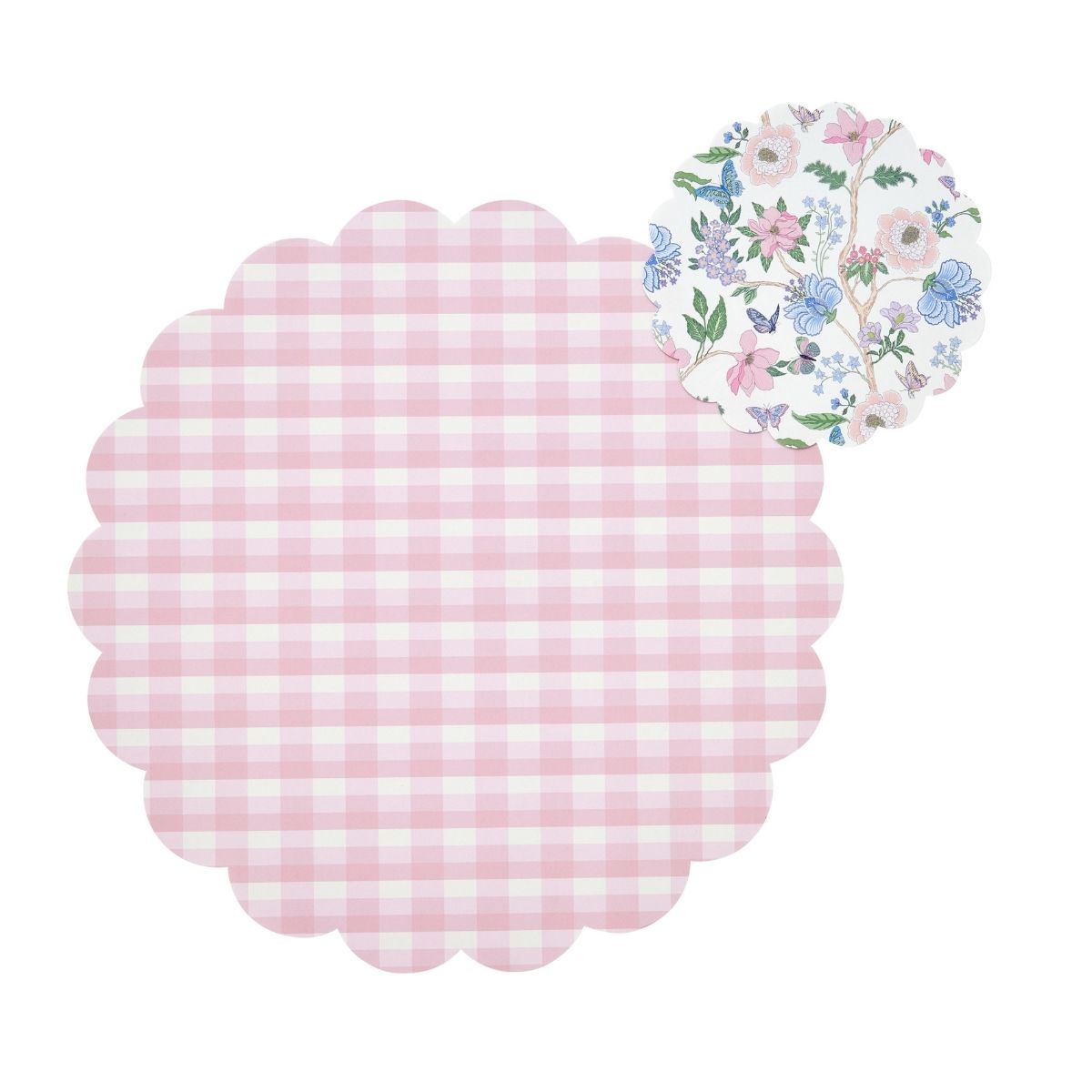 Vichy Check in Pink Doily Sets