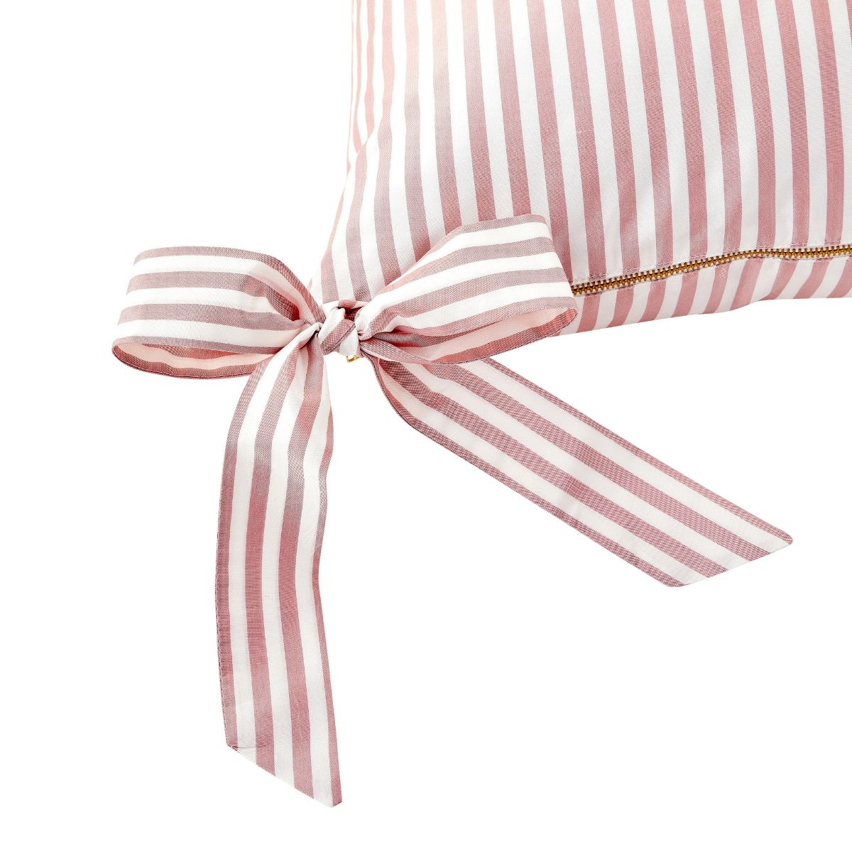 Noelle Bow Pillow Cover in Blush