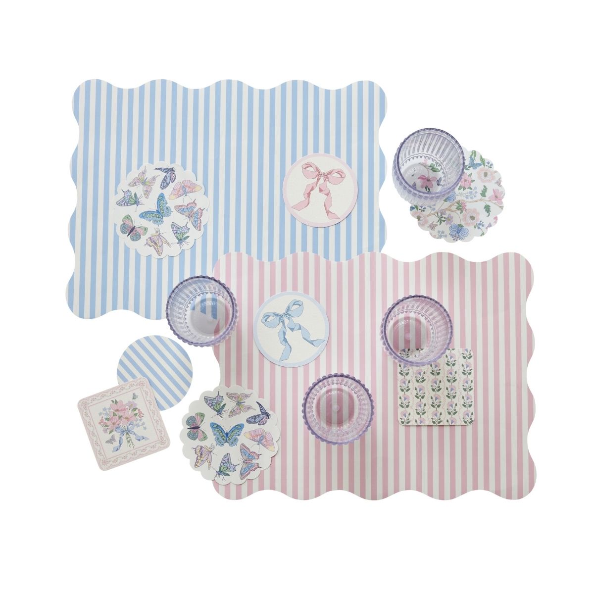 Noelle Stripe Posh Die-Cut Placemats