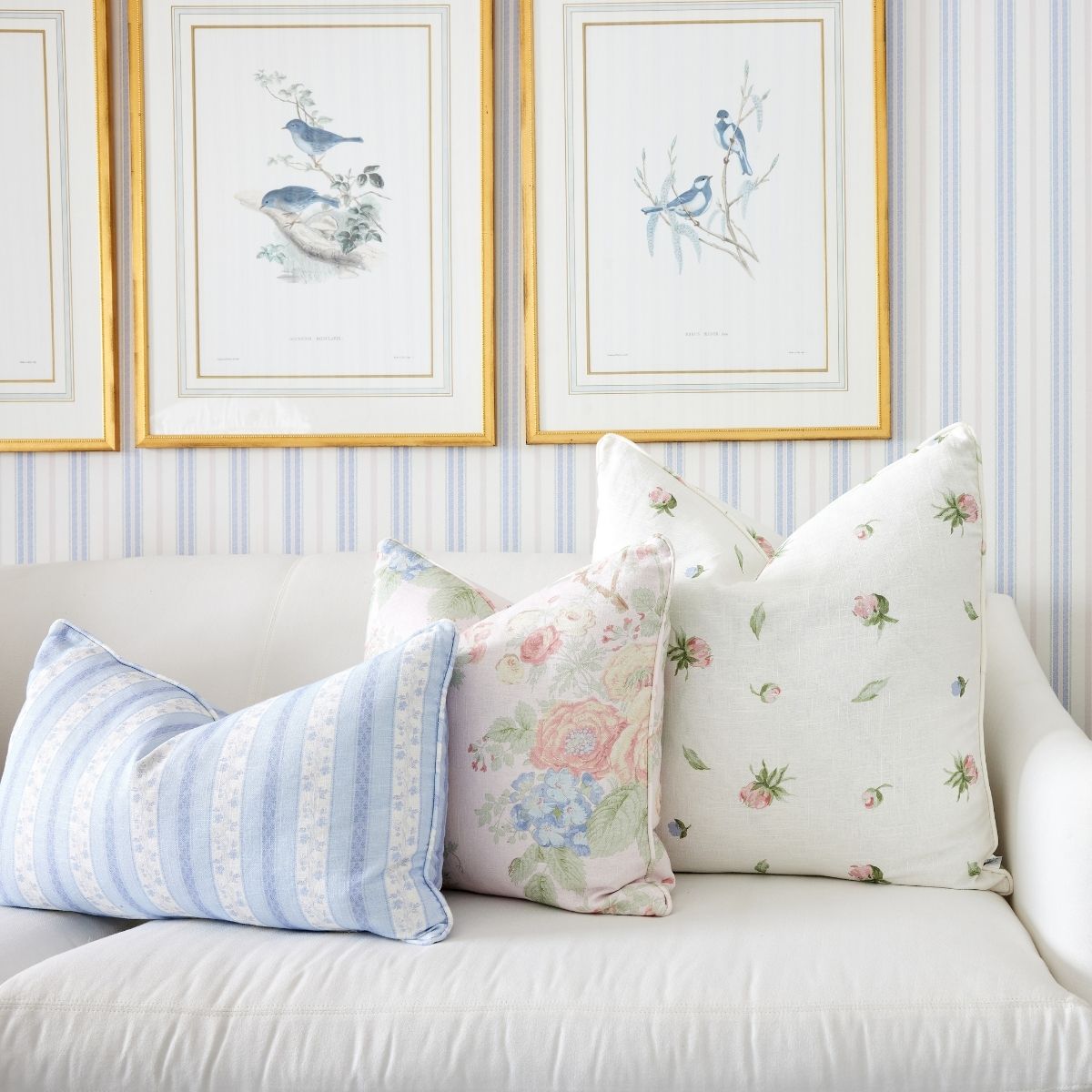 Isabelle in Blue Pillow Cover