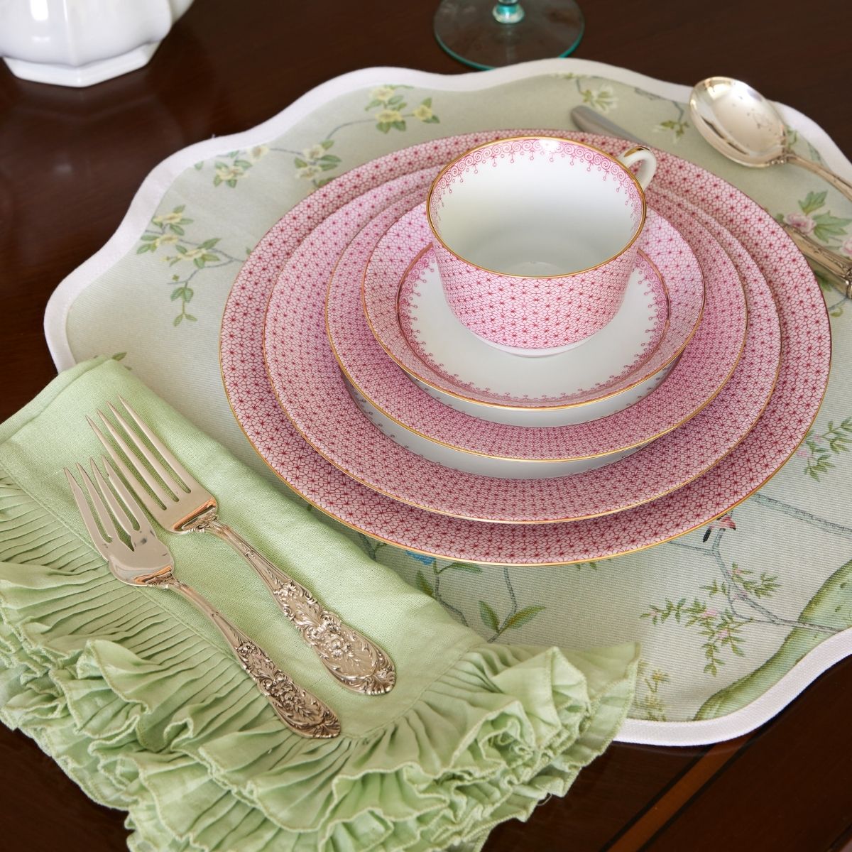 Rose Lace 5 Piece Place Setting