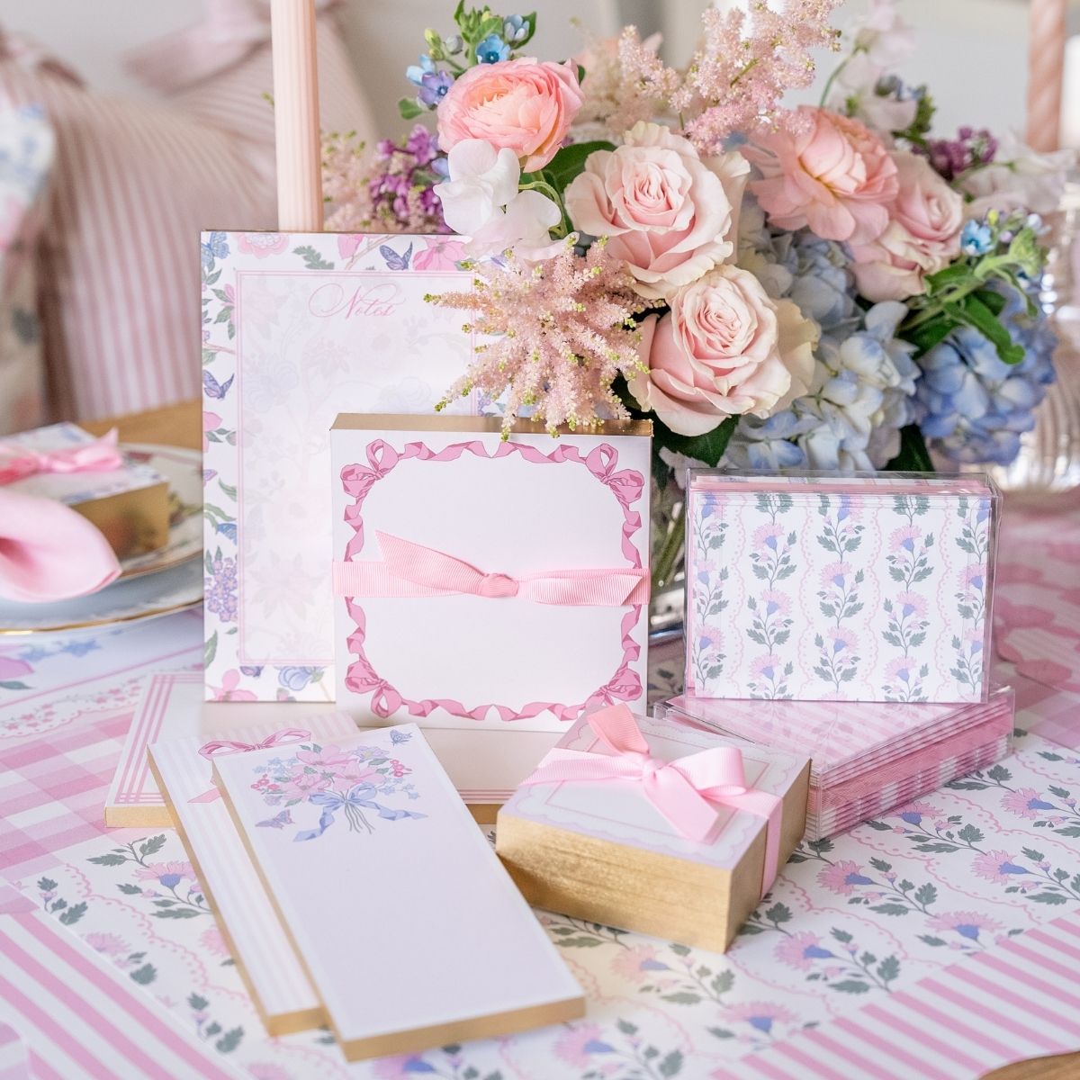 Blush Bows Petite Note Card Combo