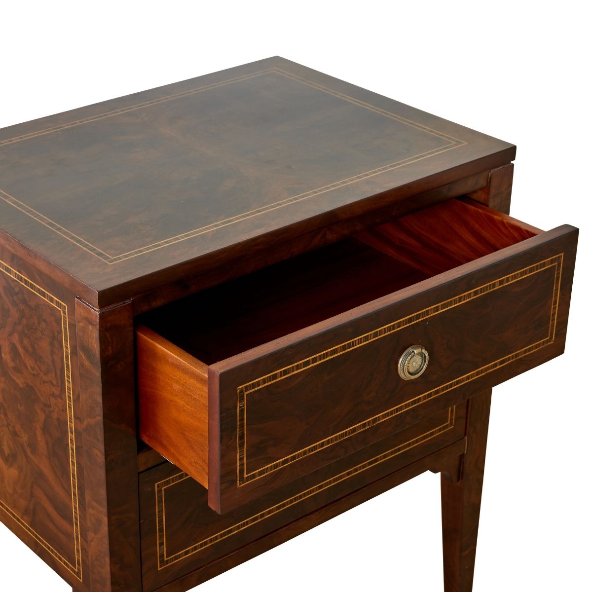 Charles Dark Walnut Burl Night Stand