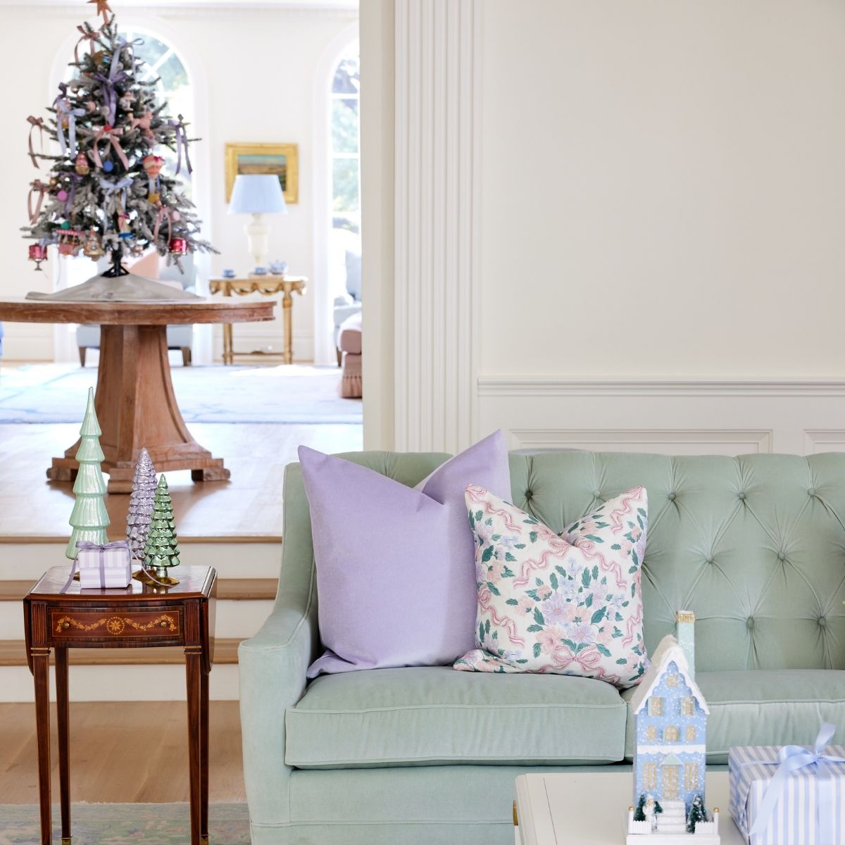 Holly Berry & Bow Pillow Cover