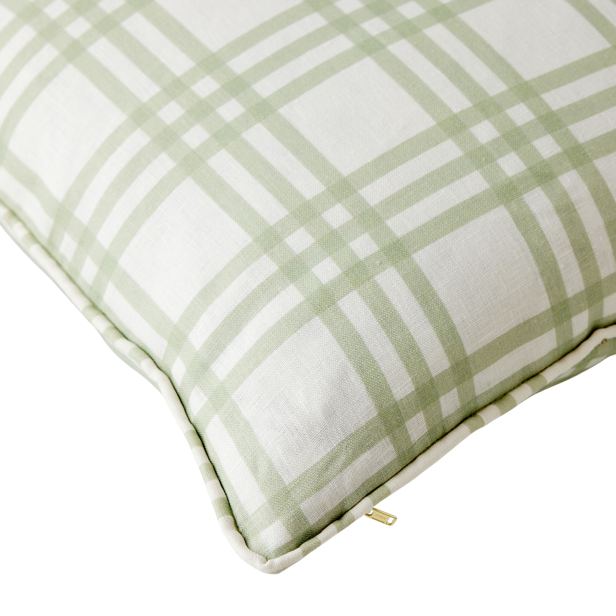 Teddy Plaid in Green Pillow Cover - Caitlin Wilson Design