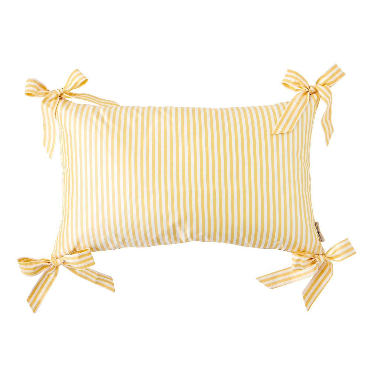 Noelle Bow Pillow in Lemon