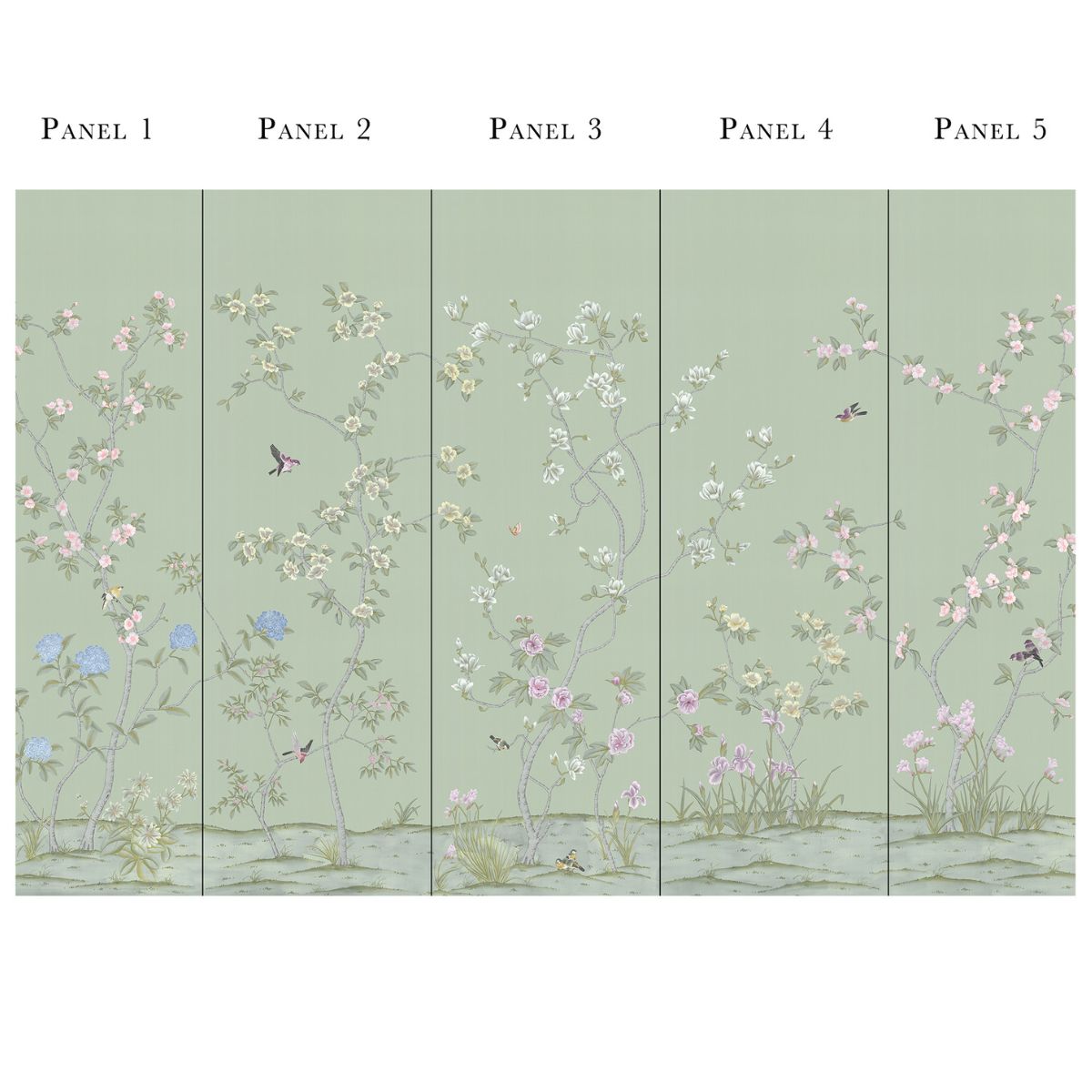 Nicola's Garden Chinoiserie Mural - Caitlin Wilson Design