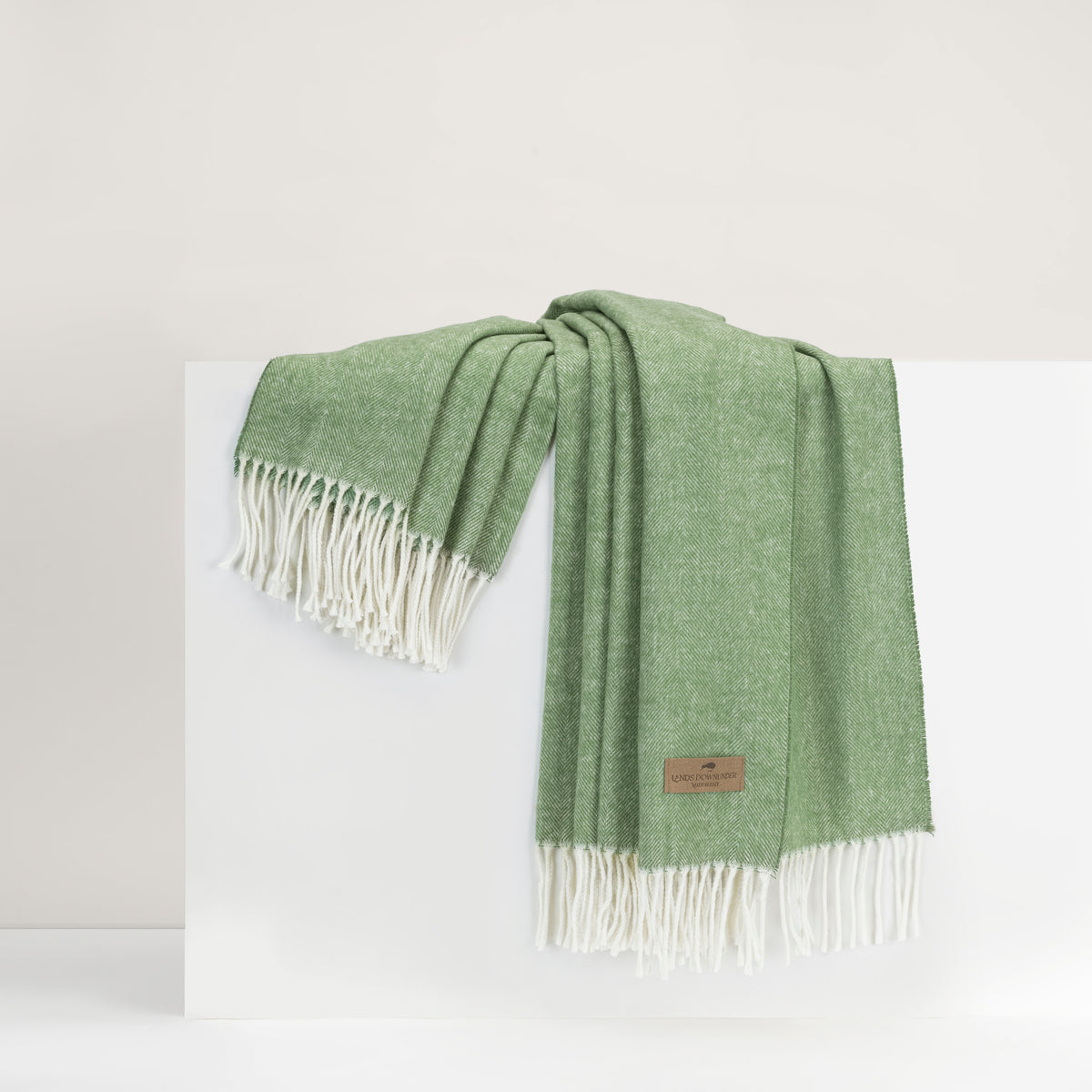 Herringbone Throw in Olive