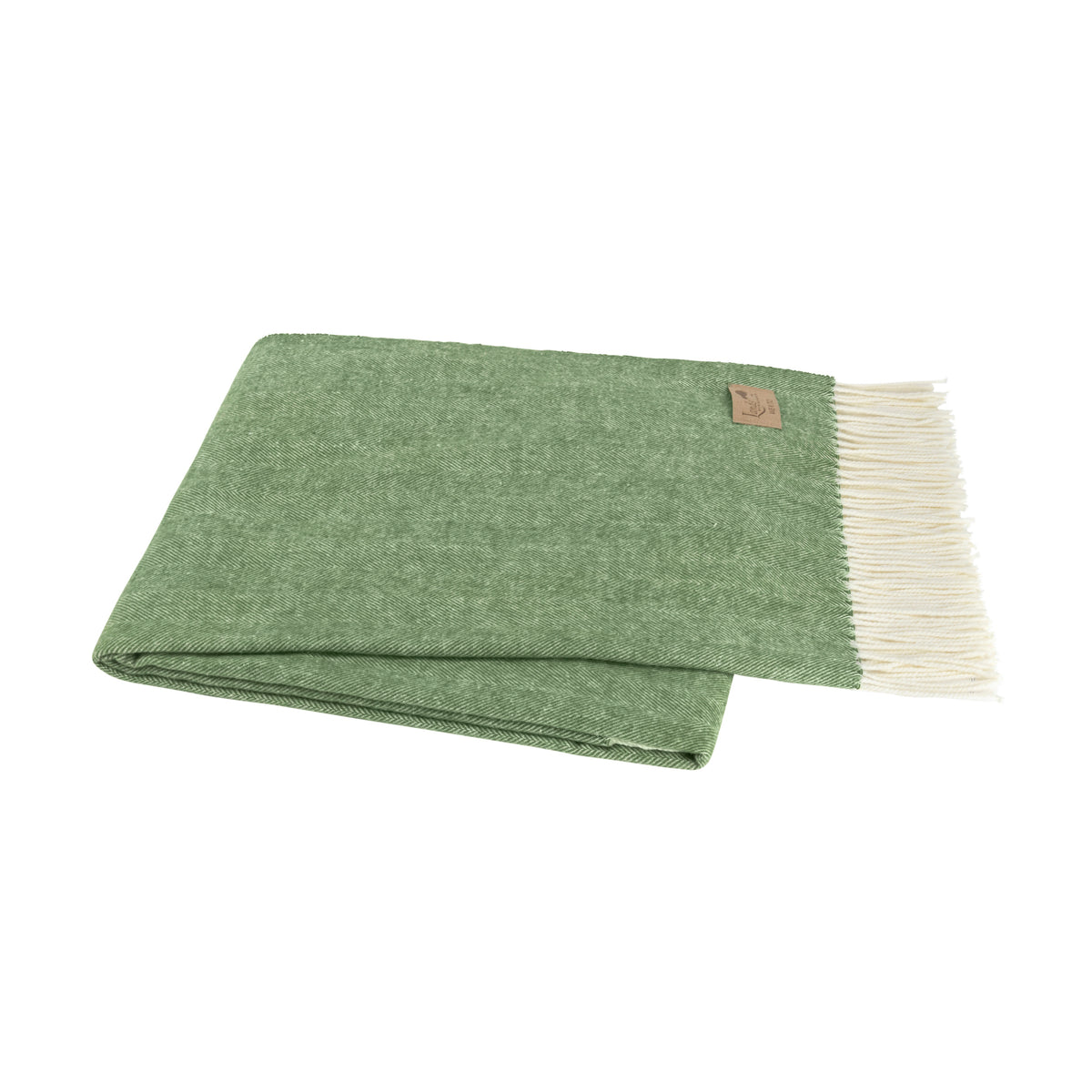 Herringbone Throw in Olive