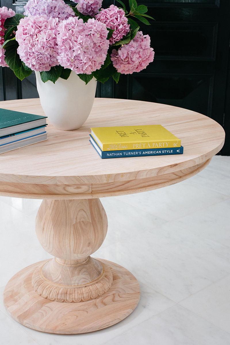 48" Belclaire Pedestal Table (Natural)