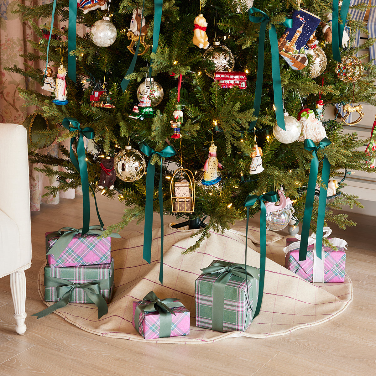 Bailey in Roseberry Wool Tree Skirt - Caitlin Wilson Design