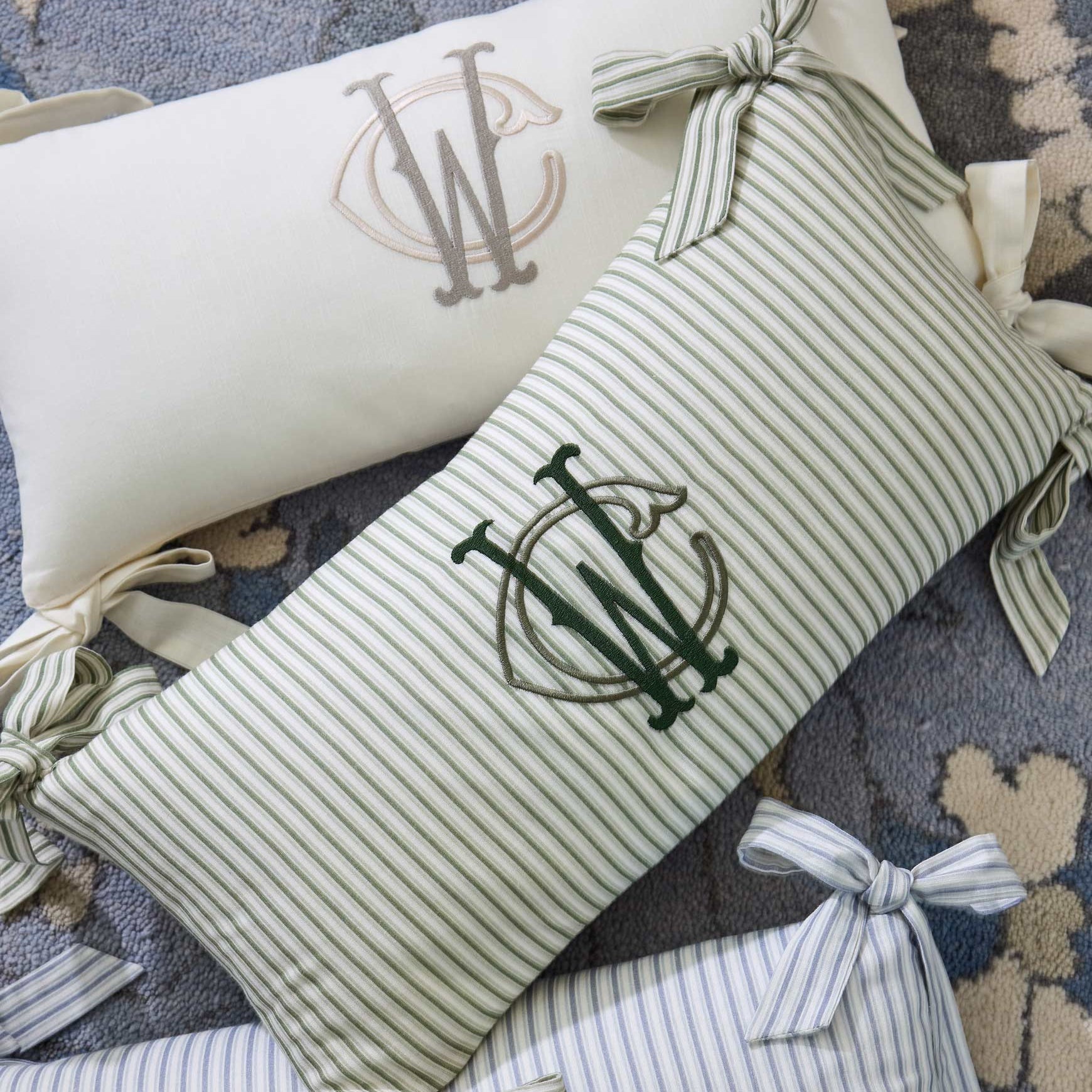 Caitlin Oblong Bow Pillow - Caitlin Wilson Design