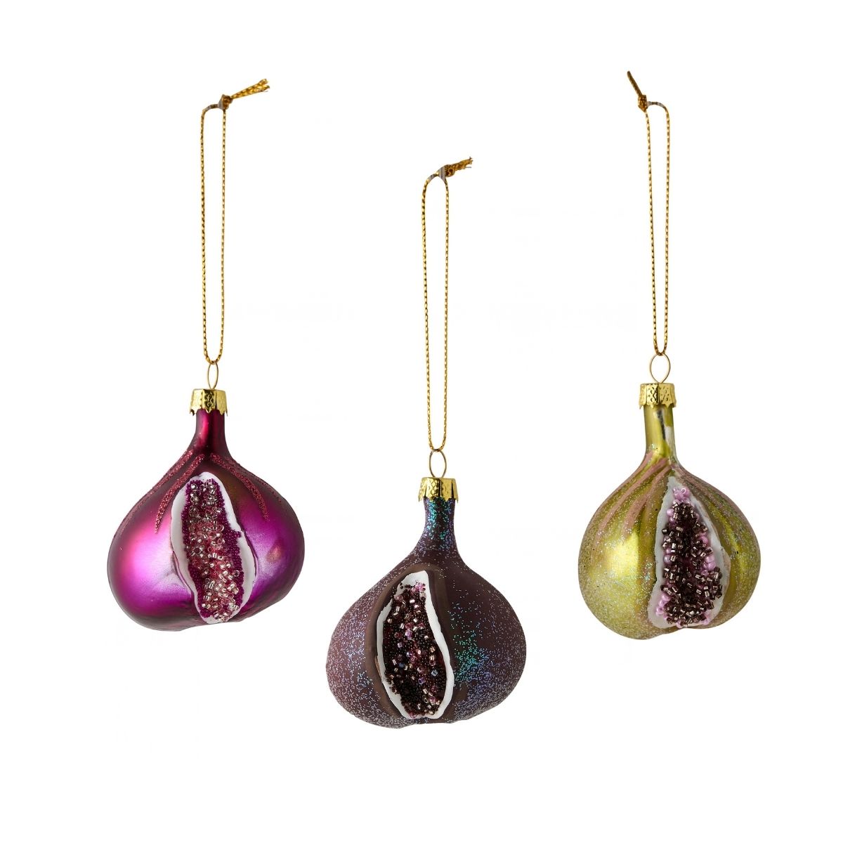 Candied Fig Ornament Trio - Caitlin Wilson Design