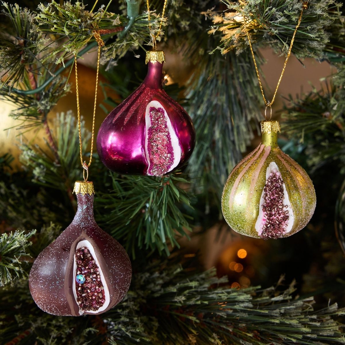 Candied Fig Ornament Trio - Caitlin Wilson Design