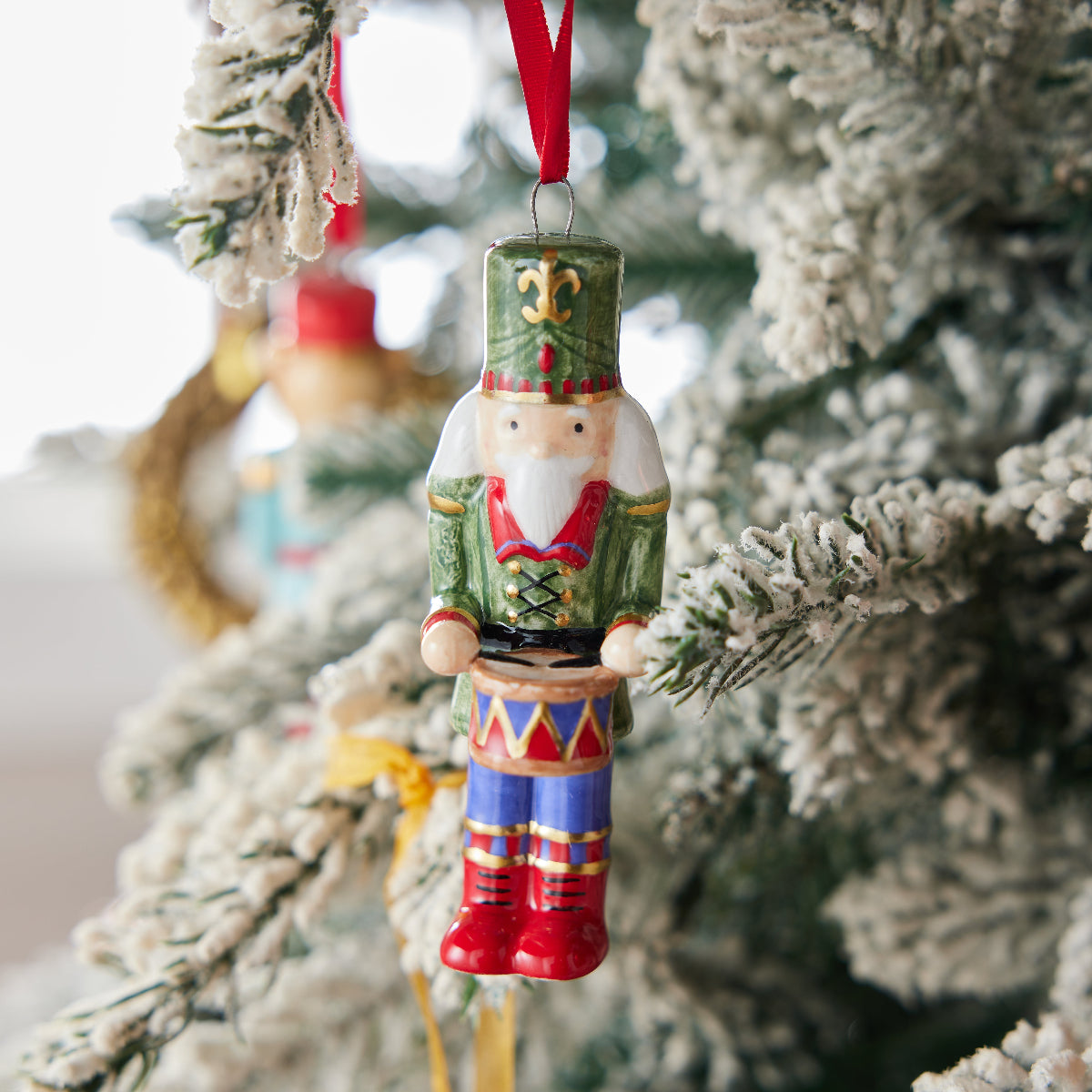 Ceramic Green Drummer Ornament - Caitlin Wilson Design