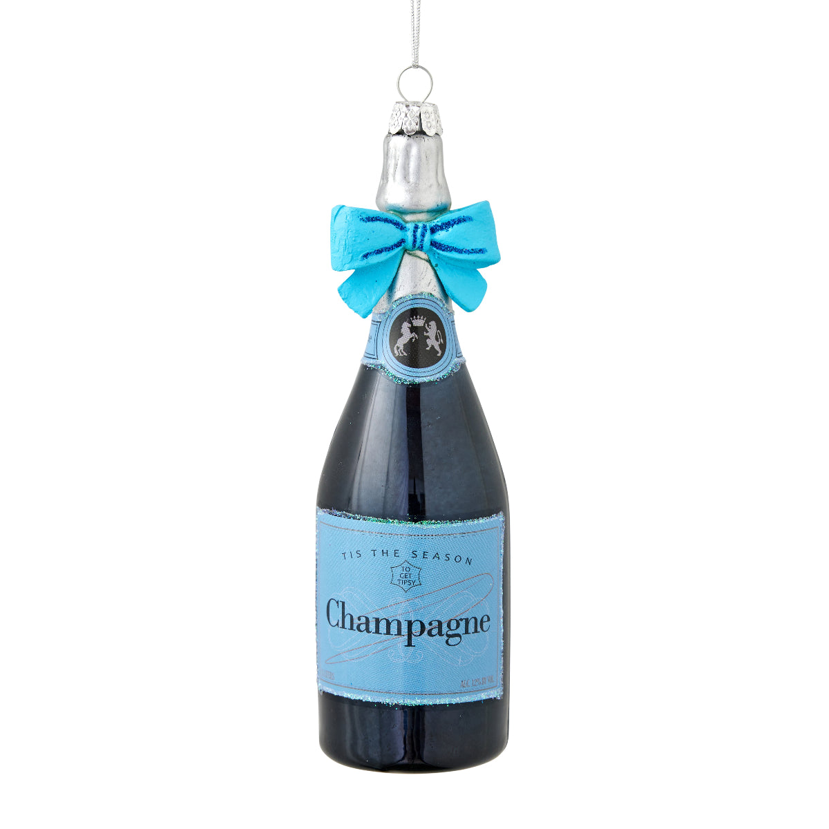Champagne Dreams Ornament in Blue - Caitlin Wilson Design