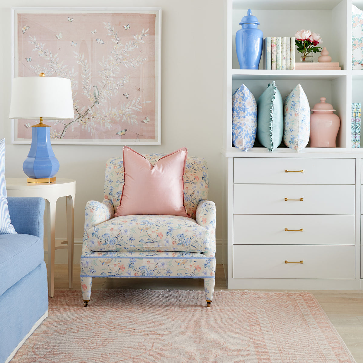 Chinoiserie Gardens in Blush II