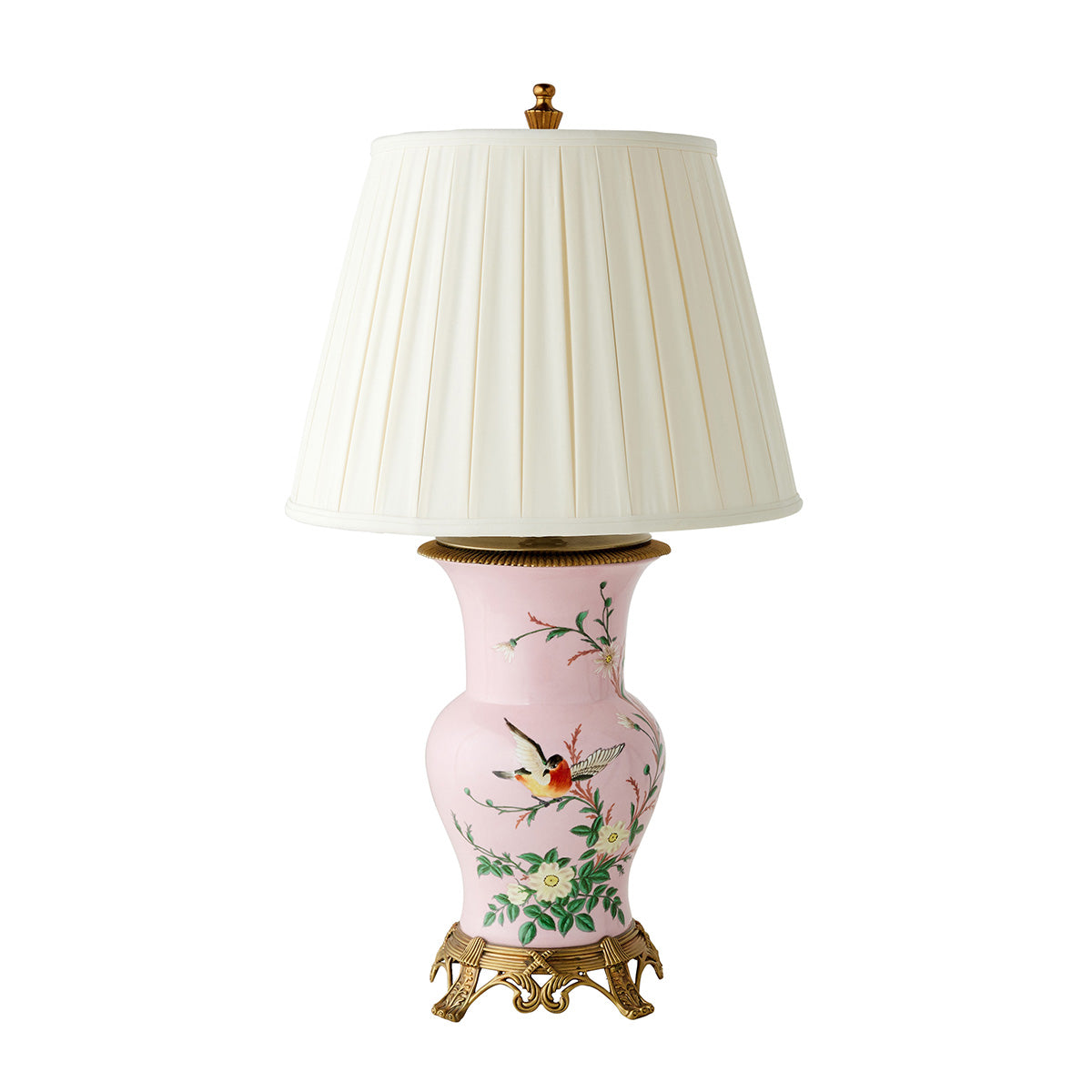 Chinoiserie Pink Porcelain Table Lamp