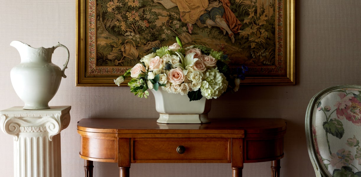 Abingdon Vase with Floral Decal