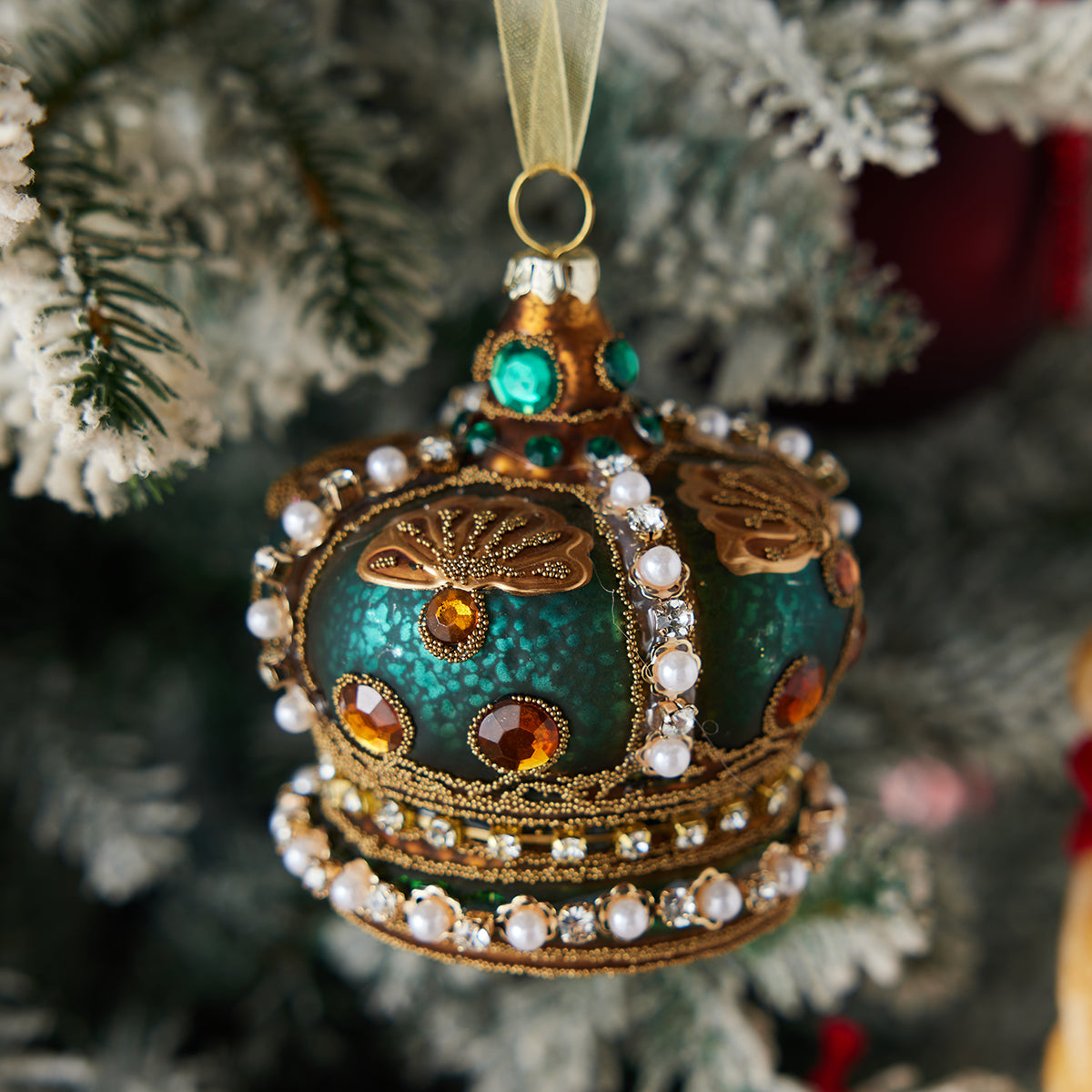 Coronet Glass Ornament Set of 3 - Caitlin Wilson Design