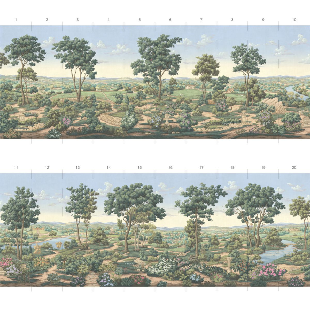 Cotswolds in Antiqued Natural Mural - Caitlin Wilson Design